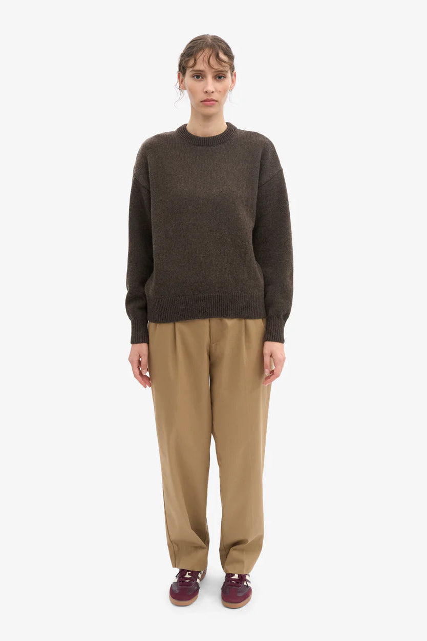 Colorful Standard Oversized Merino wool crew - coffee brown