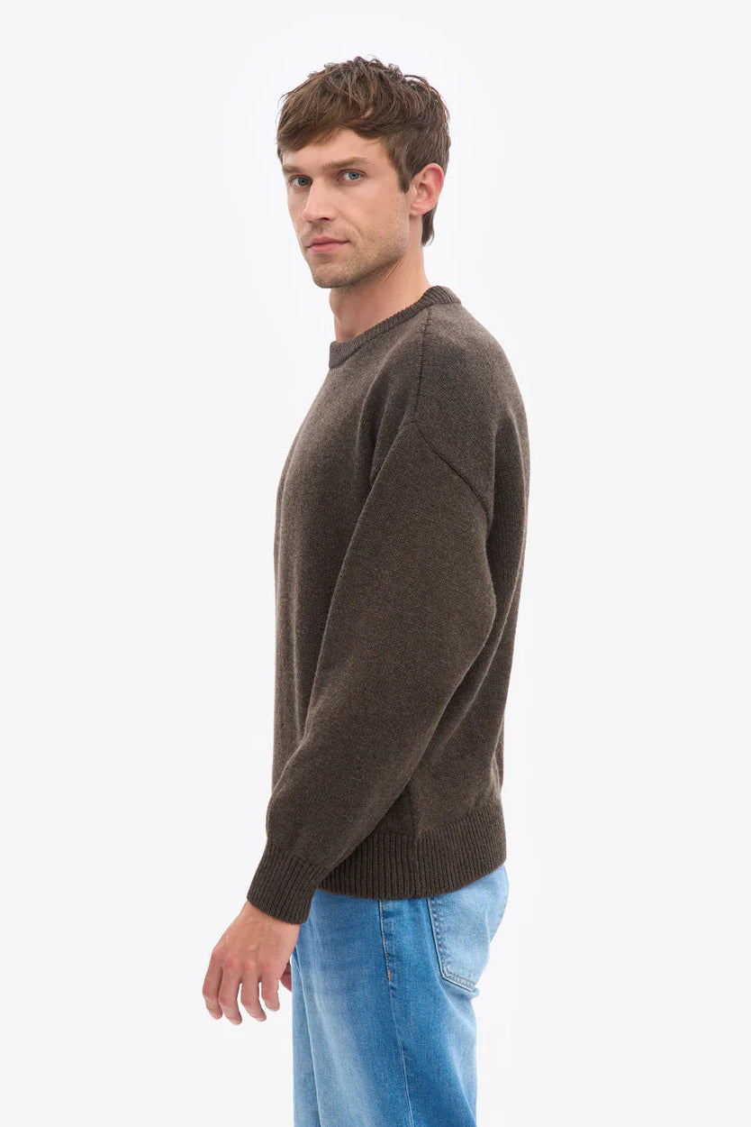 Colorful Standard Oversized Merino wool crew - coffee brown