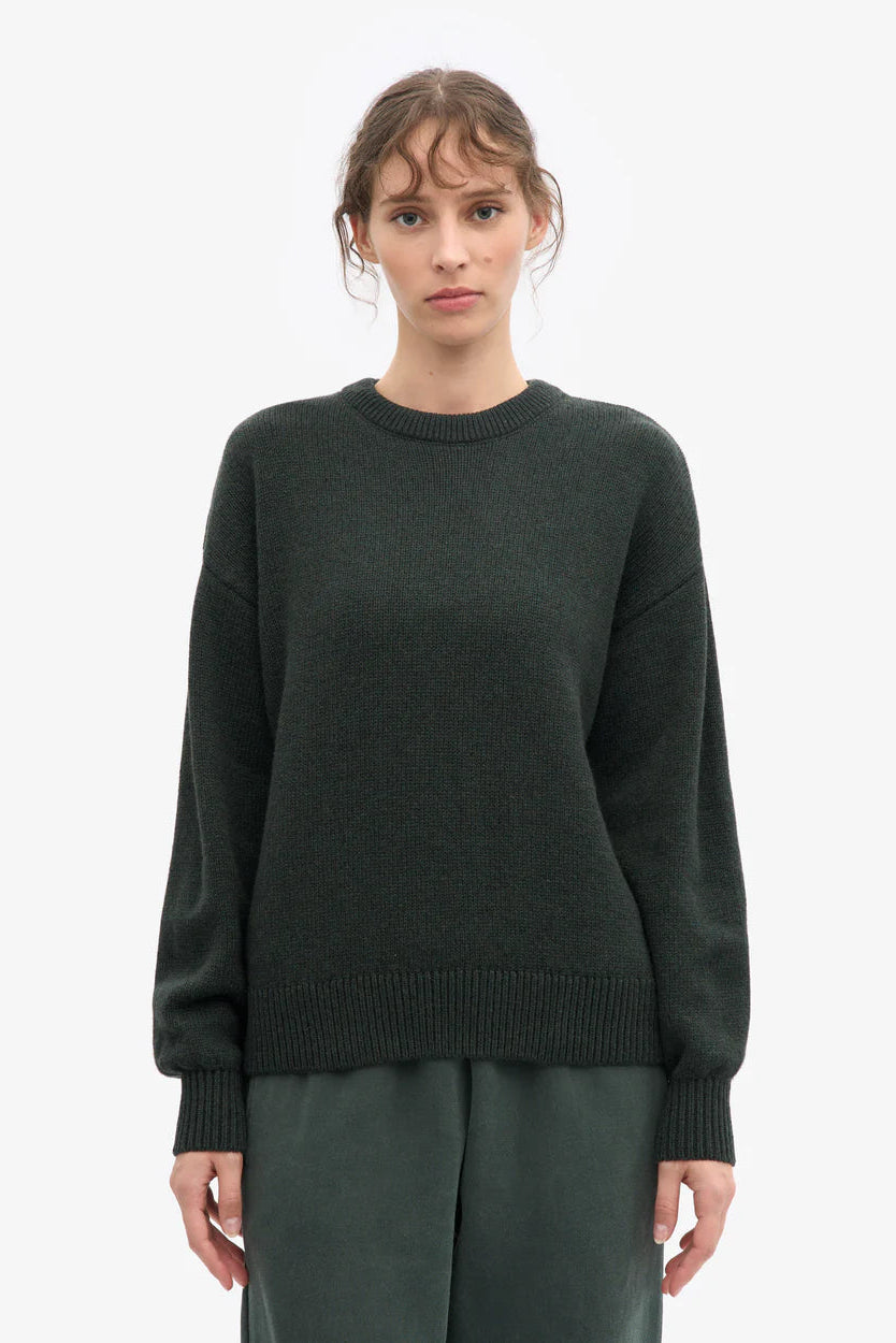 Colorful Standard Oversized Merino Wool Crew - hunter green