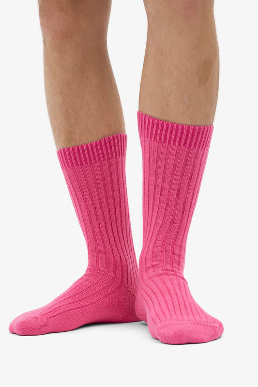 Colorful Standard Merino Wool Blend Sock - bubblegum pink