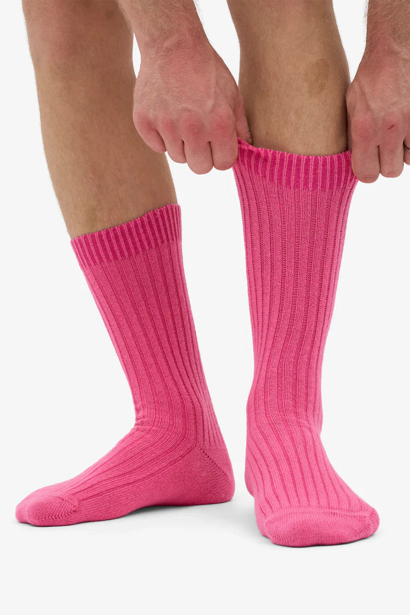 Colorful Standard Merino Wool Blend Sock - bubblegum pink