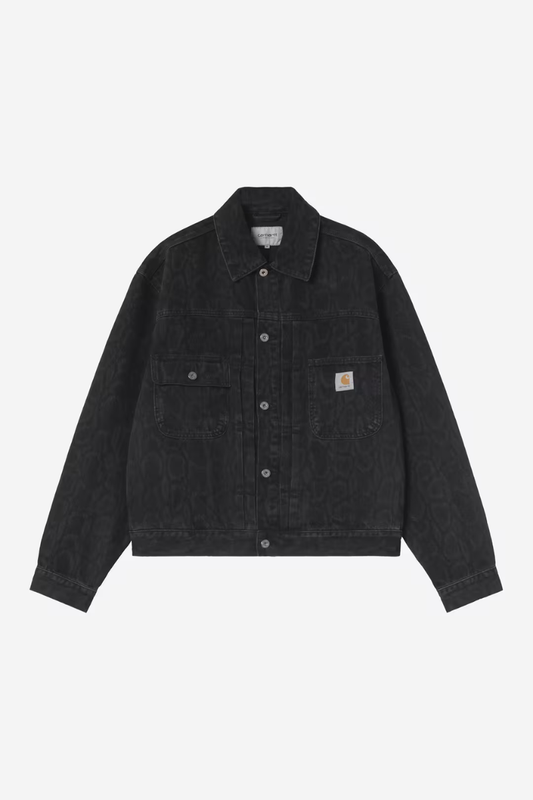 Carhartt WIP Belmar Jacket Smith Denim - snake camo black