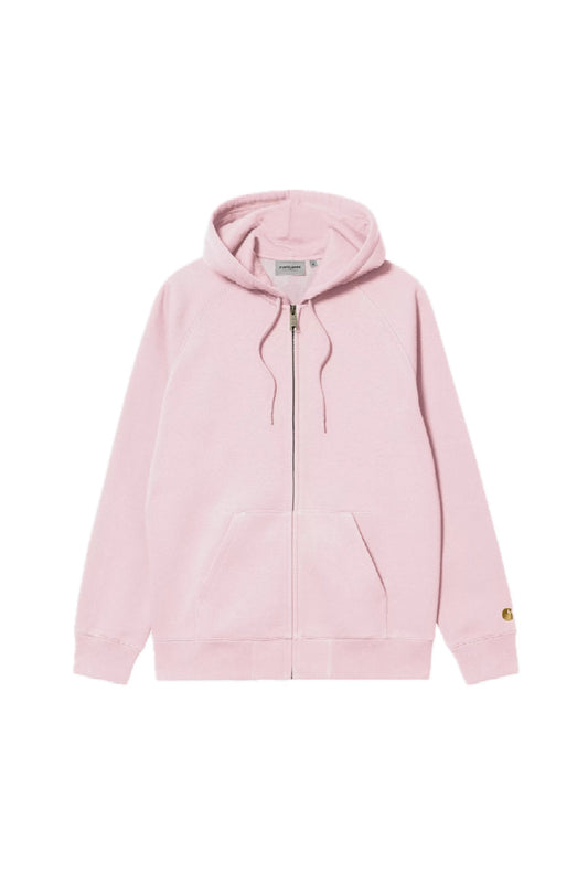 Carhartt WIP Hooded Chase Sweat - air pink / gold