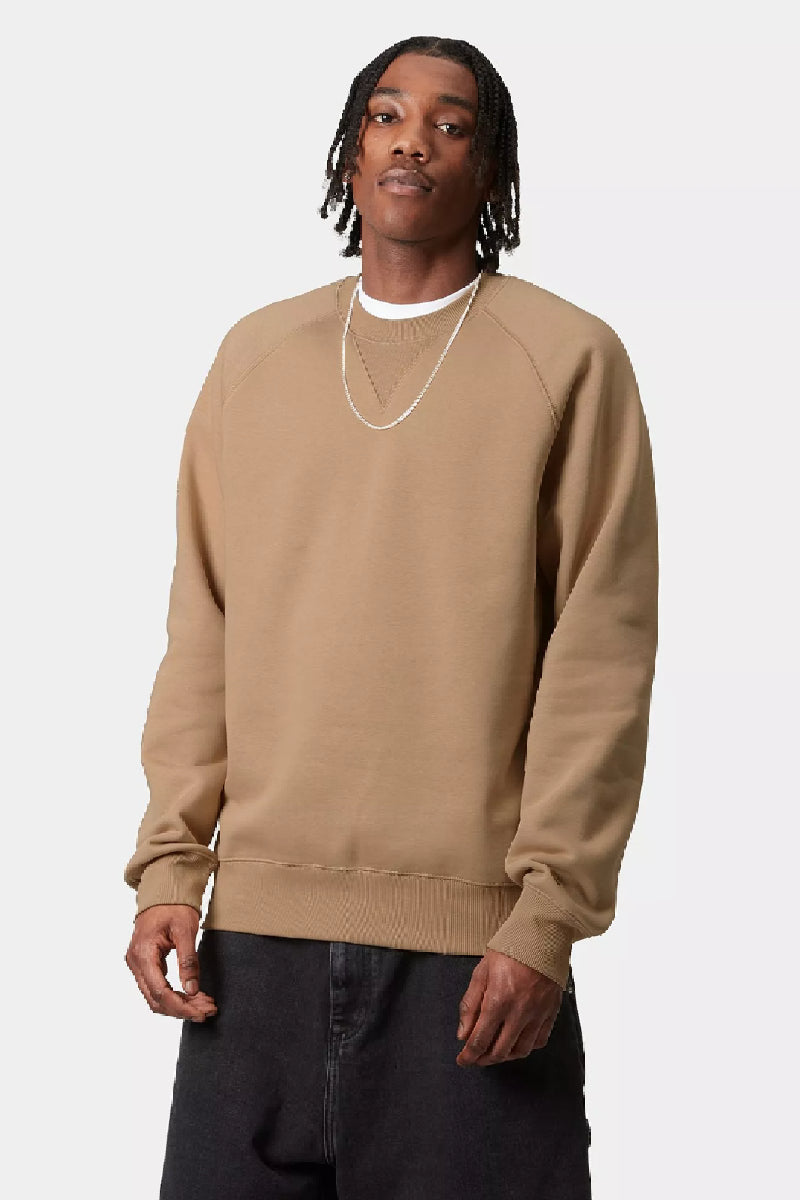 Carhartt WIP Chase Sweat - Dusty Hamilton Brown