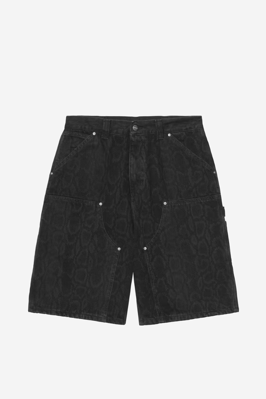 Carhartt WIP OG Double Knee Short Smith Denim - Snake camo black