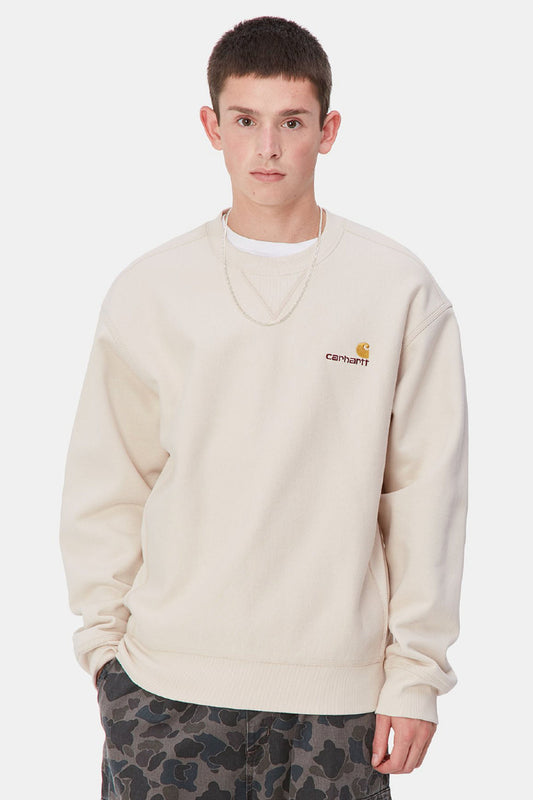 Carhartt WIP American Script Sweat - moonbeam