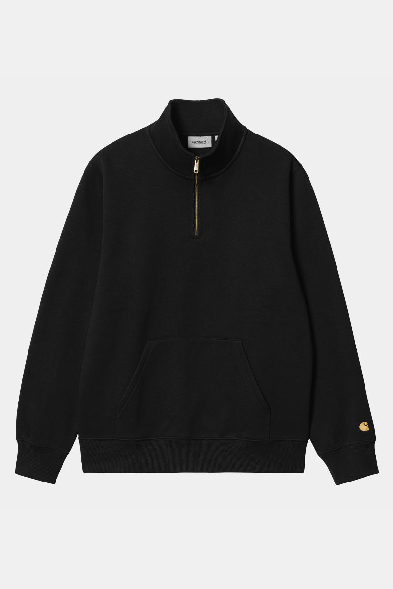 Carhartt Chase Neck Zip Sweat - black/gold