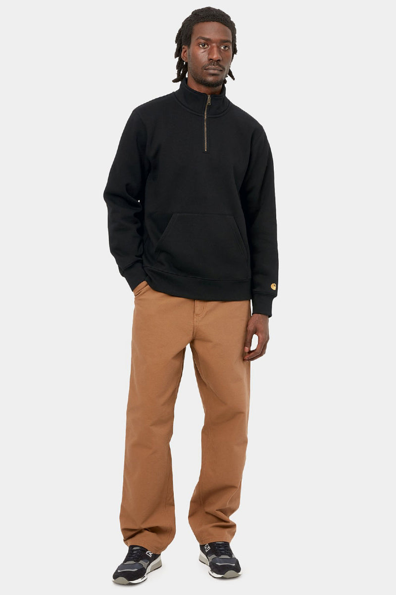 Carhartt Chase Neck Zip Sweat - black/gold