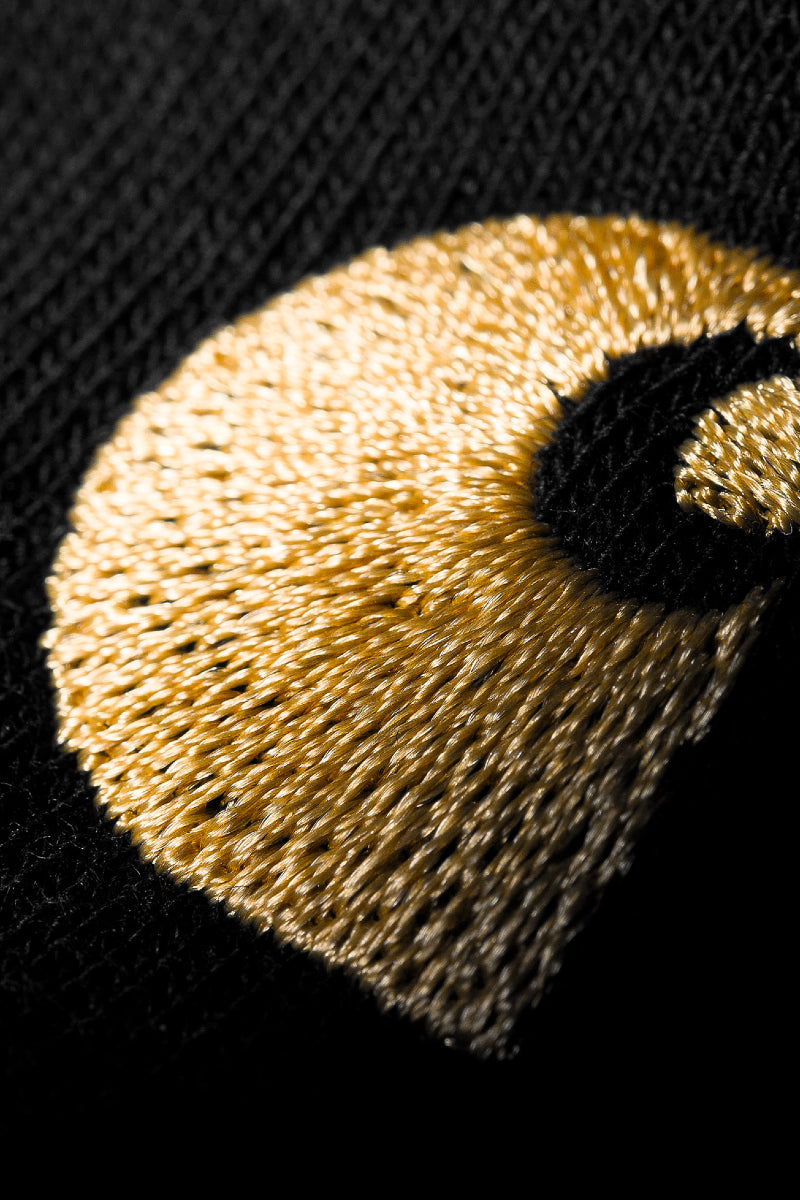 Carhartt Chase Neck Zip Sweat - black/gold