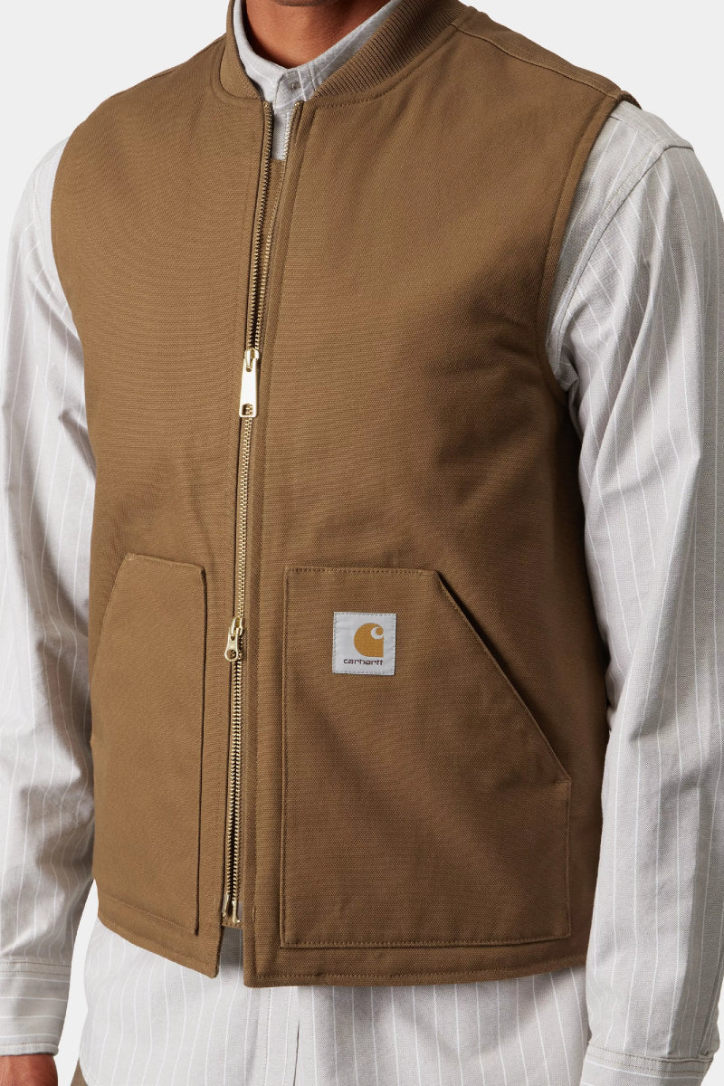 Carhartt WIP Classic Vest 'Dearborn' Canvas - hamilton brown