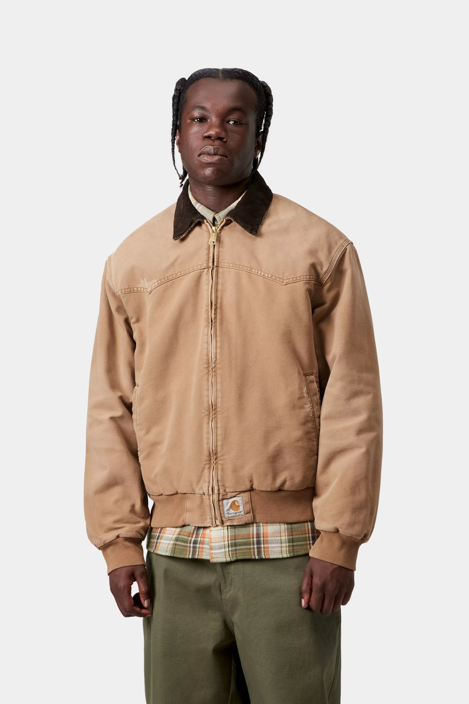 Carhartt WIP OG Santa Fe Jacket 'Dearborn' Canvas - hamilton brown