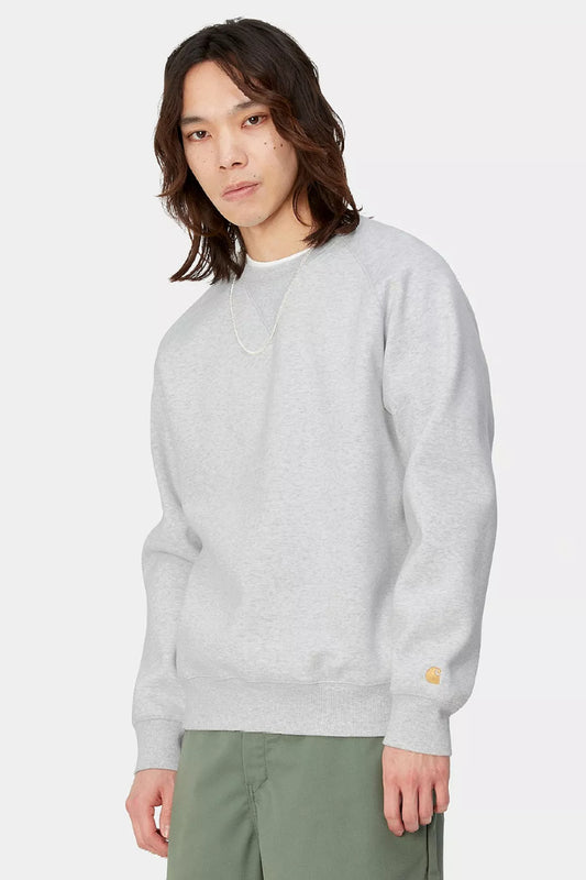 Carhartt WIP Chase Sweat - ash heather / gold