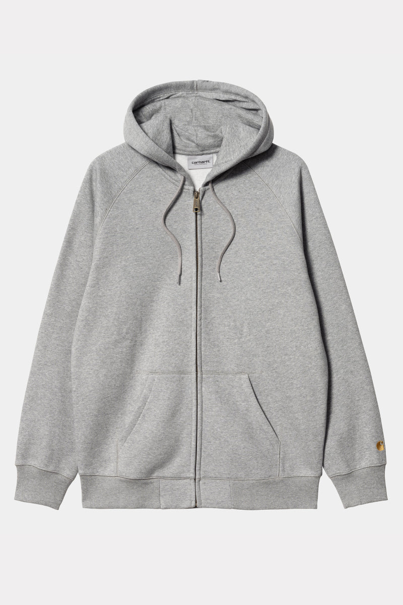 Carhartt Hooded Chase Jacket - grey heather/gold