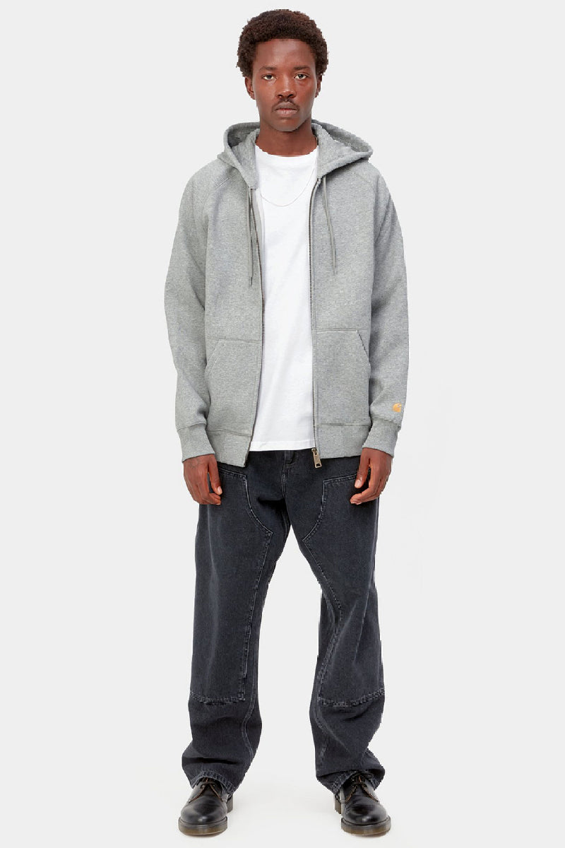 Carhartt Hooded Chase Jacket - grey heather/gold