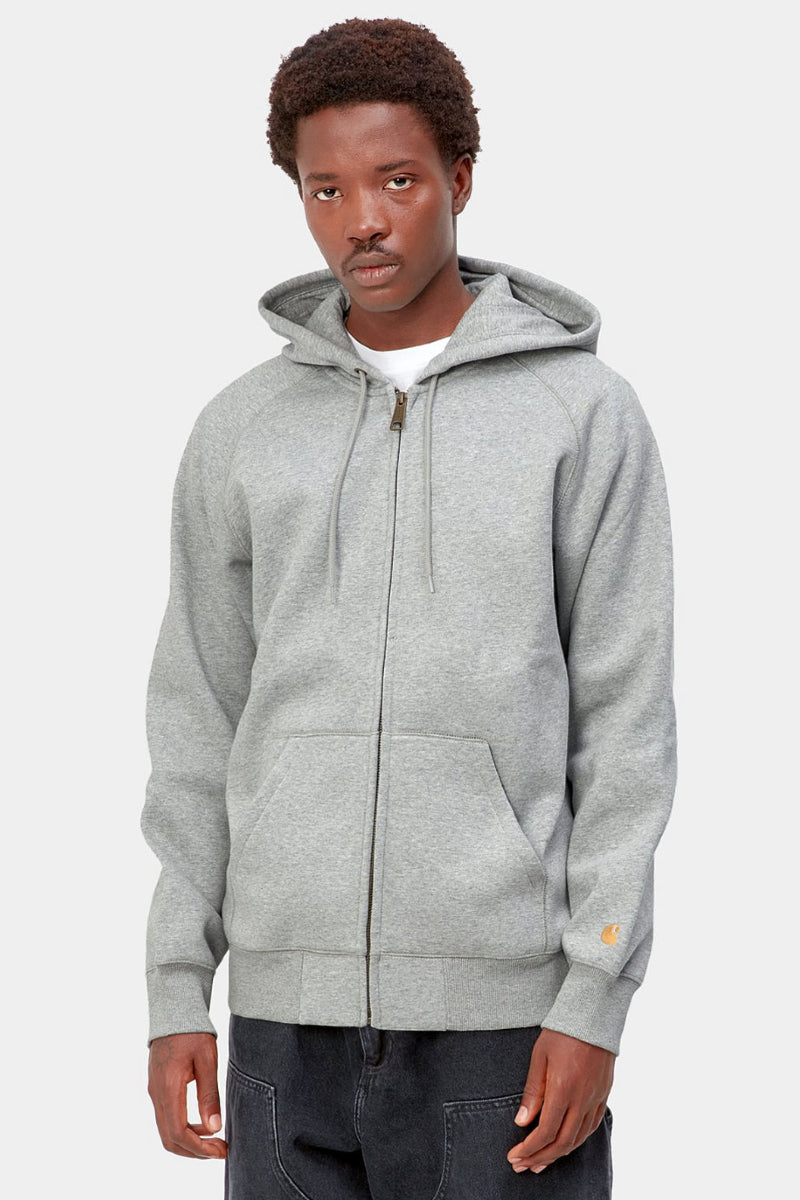 Carhartt Hooded Chase Jacket - grey heather/gold