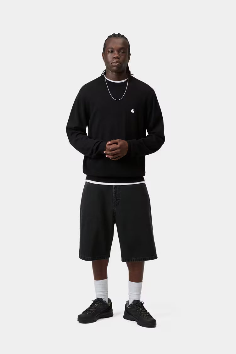 Carhartt WIP Landon Short Robertson Denim - black, stone washed