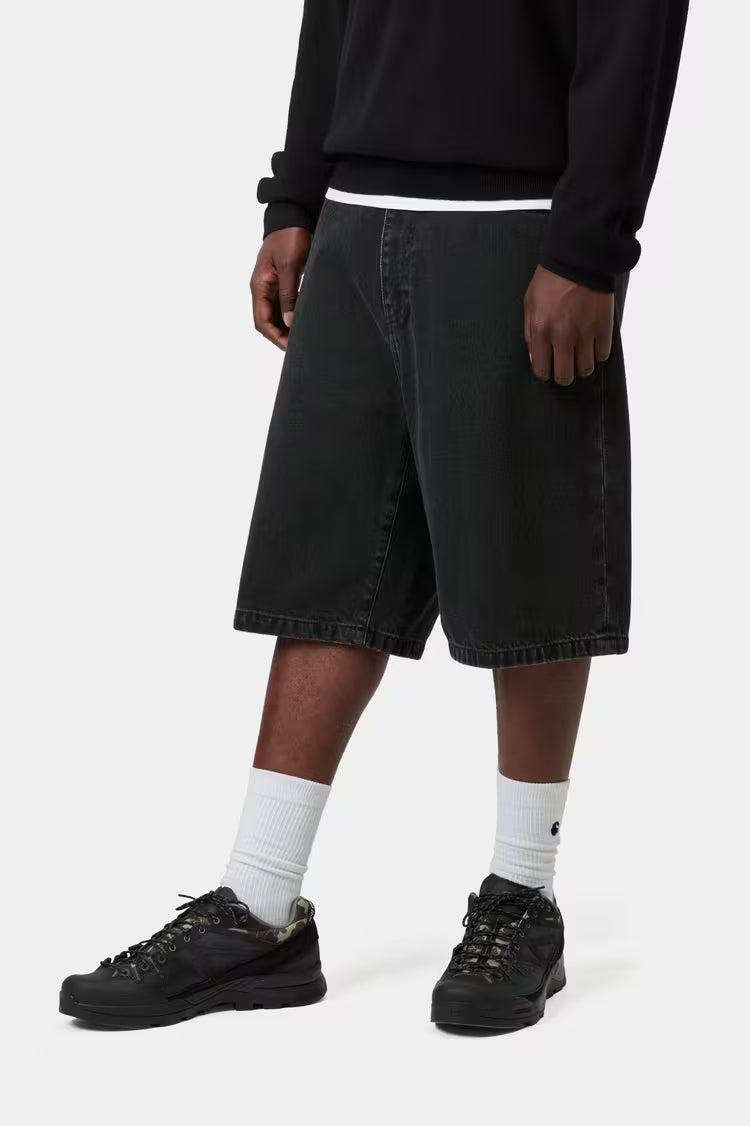 Carhartt WIP Landon Short Robertson Denim - black, stone washed