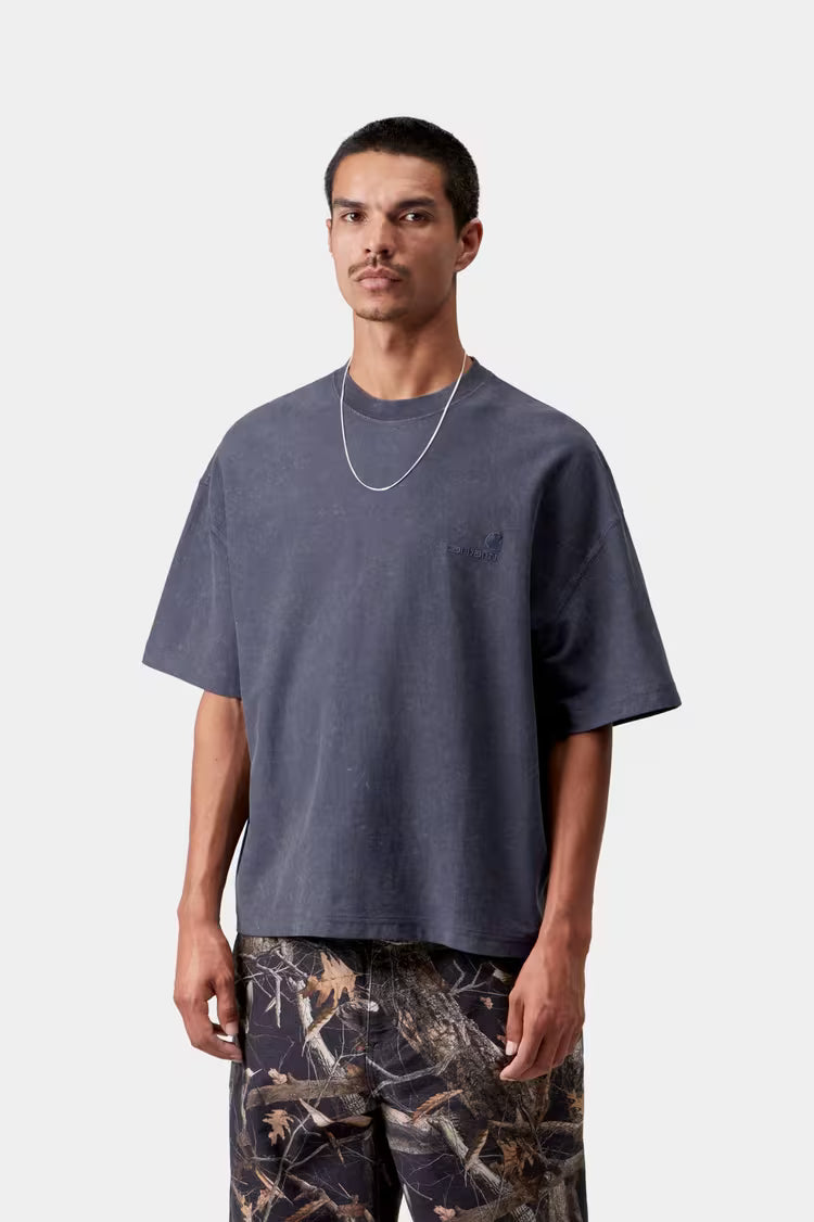 Carhartt WIP S/S Lambert T-shirt - dark navy, moon wash