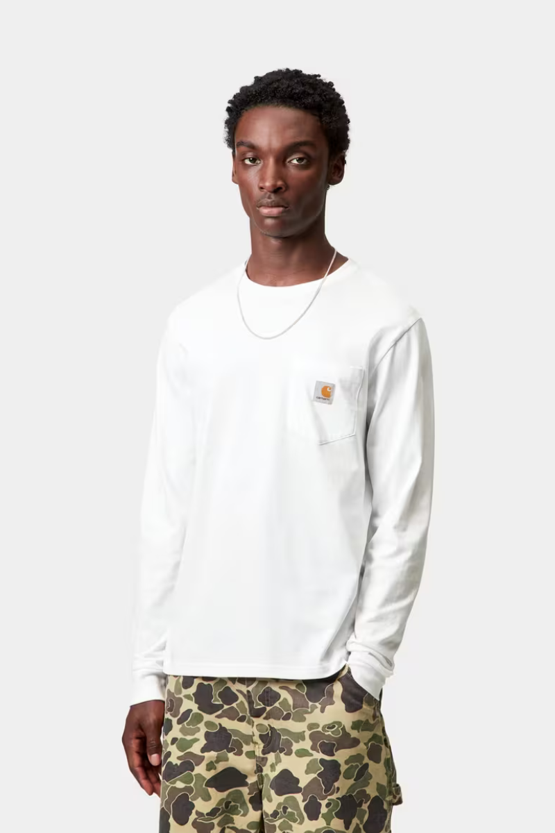 Carhartt WIP L/S Pocket shirt - white