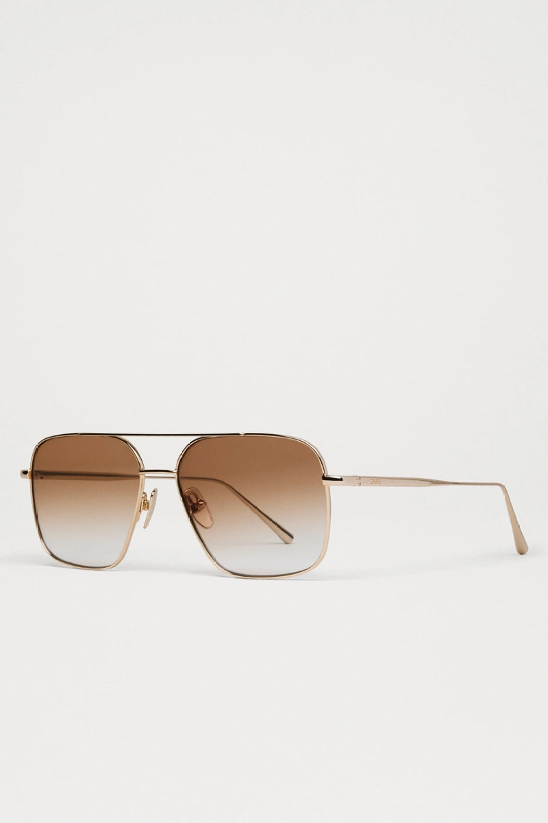CHIMI Aviator aurinkolasit - soft gold / brown gradient