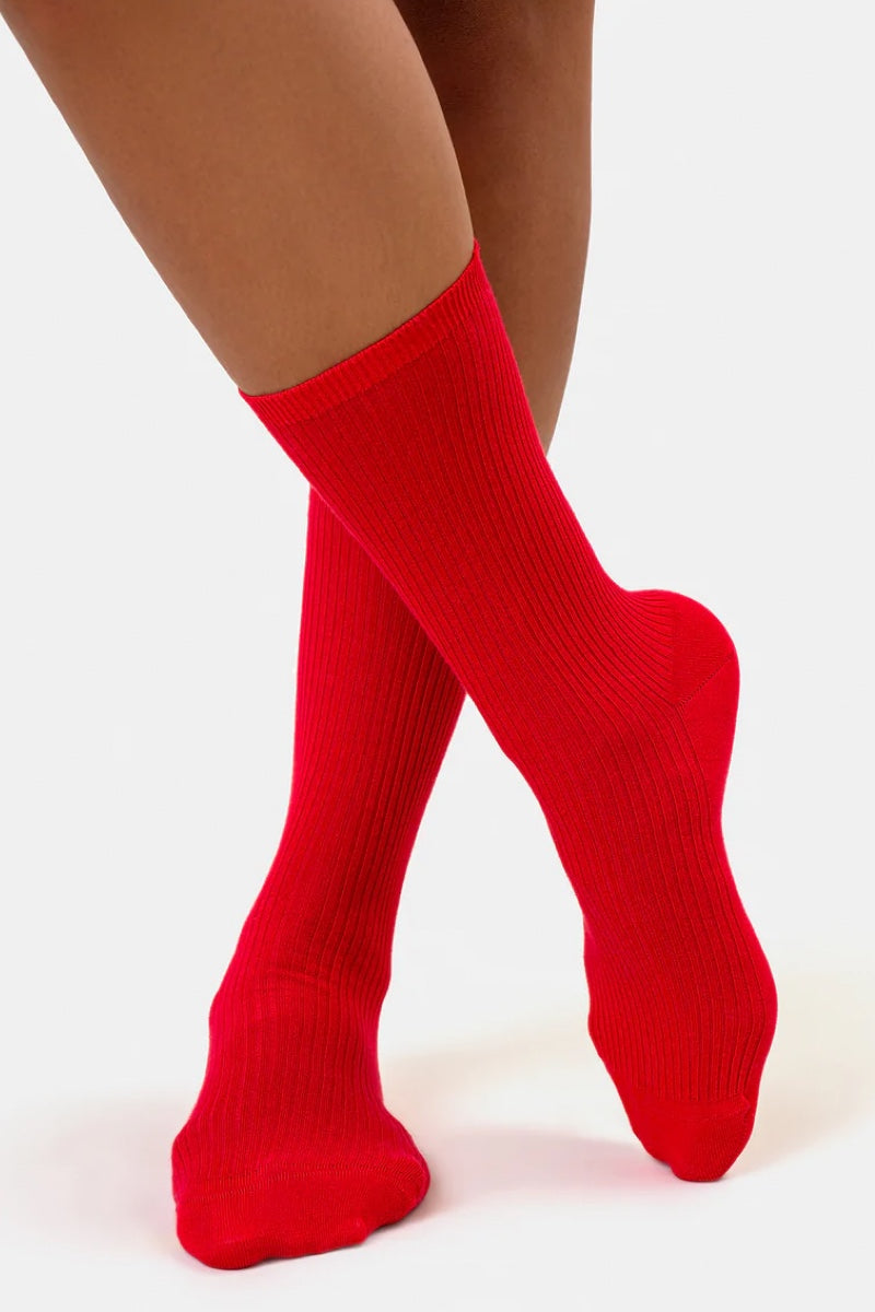 Colorful Standard Merino Wool Blend Sock - scarlet red