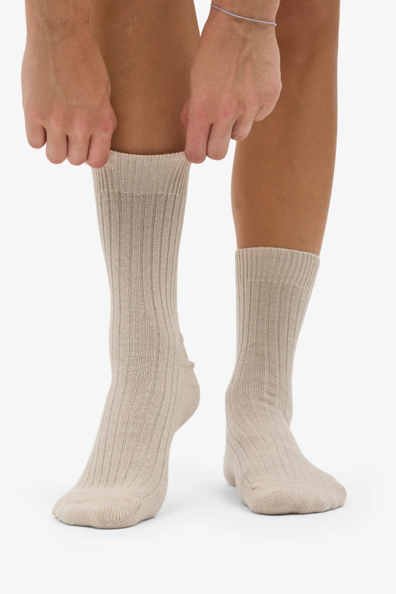 Colorful Standard Merino Wool Blend Sock - ivory white