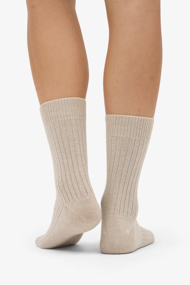 Colorful Standard Merino Wool Blend Sock - ivory white