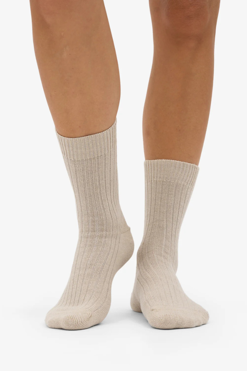 Colorful Standard Merino Wool Blend Sock - ivory white