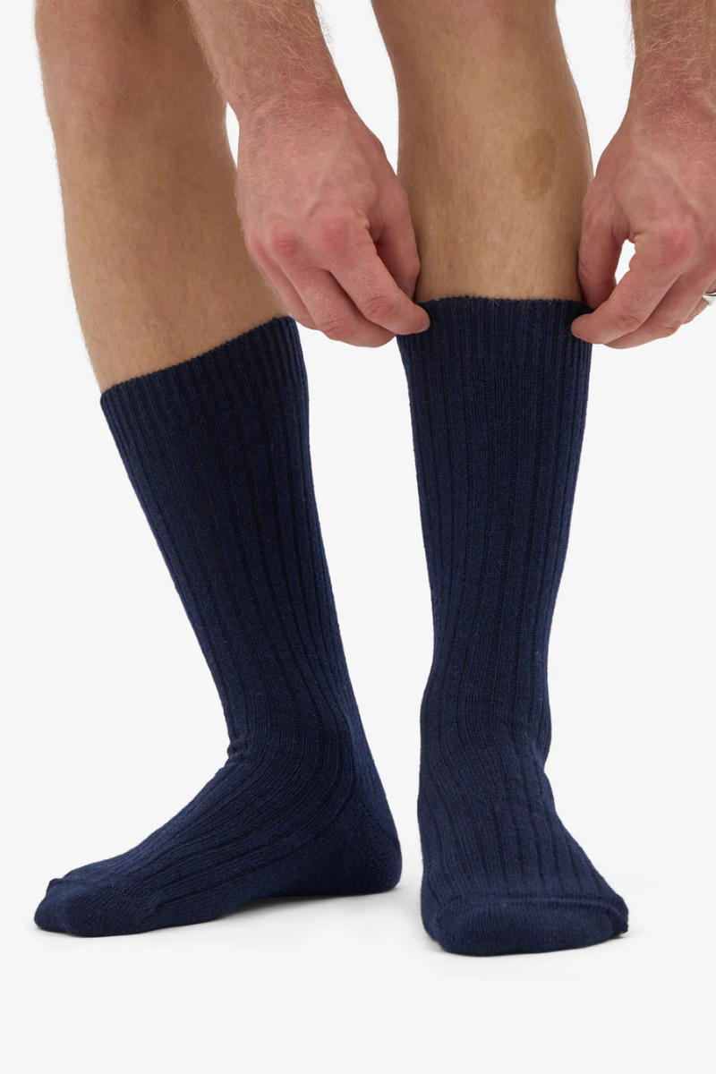 Colorful Standard Merino wool blend sock - navy blue