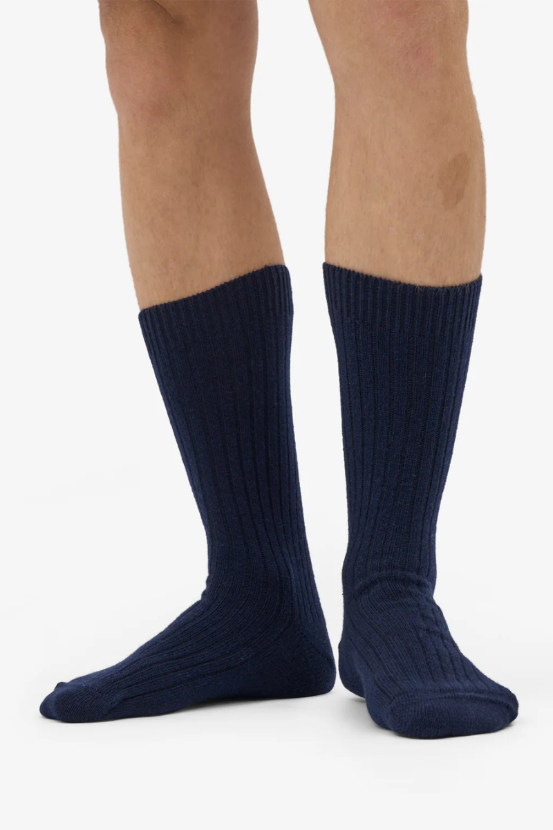 Colorful Standard Merino wool blend sock - navy blue
