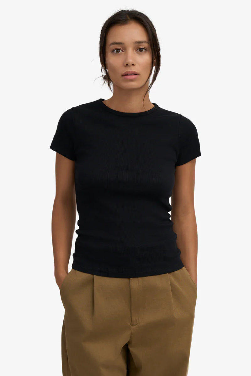 Colorful Standard Organic Rib SS T-Shirt - Deep black