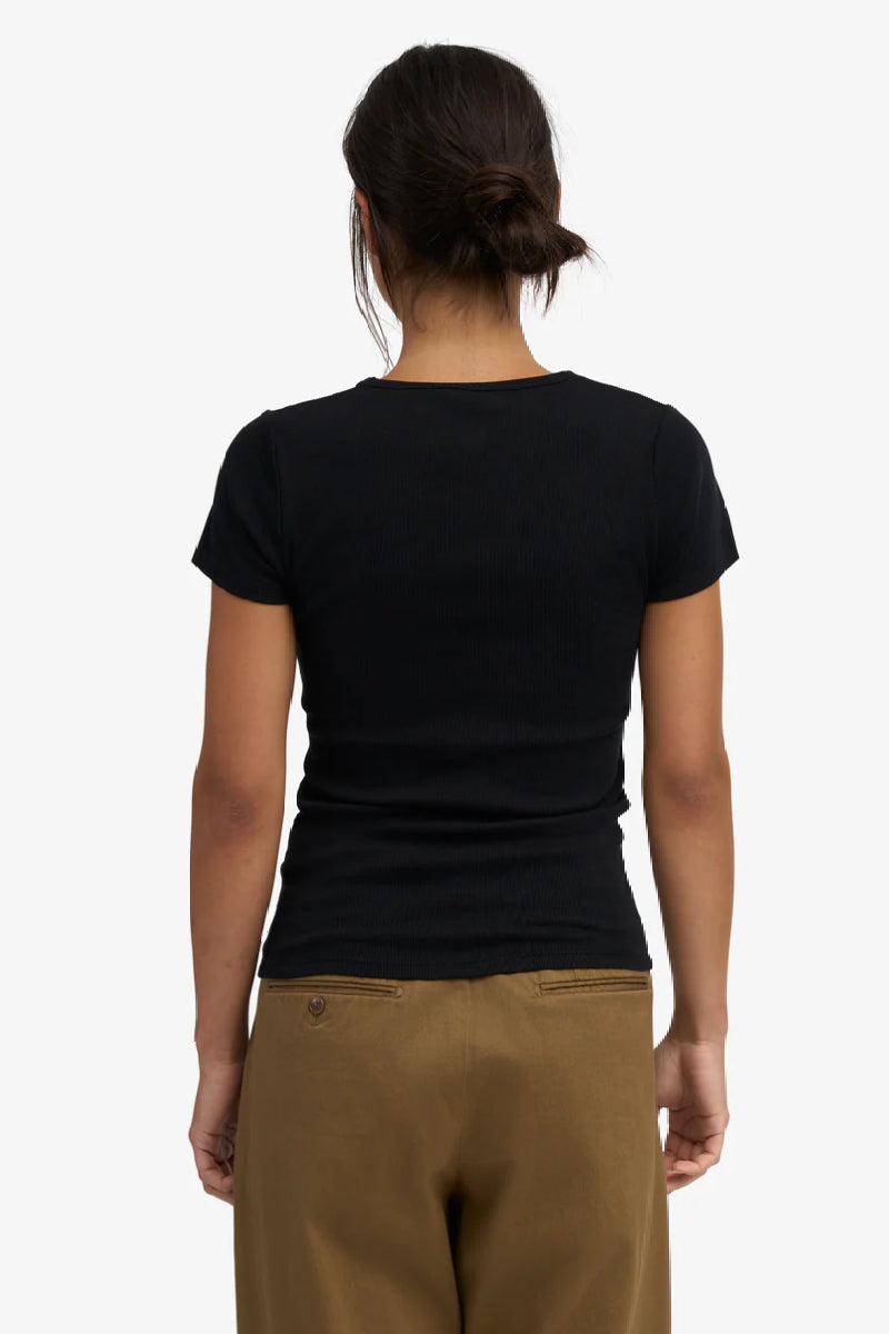 Colorful Standard Organic Rib SS T-Shirt - Deep Black