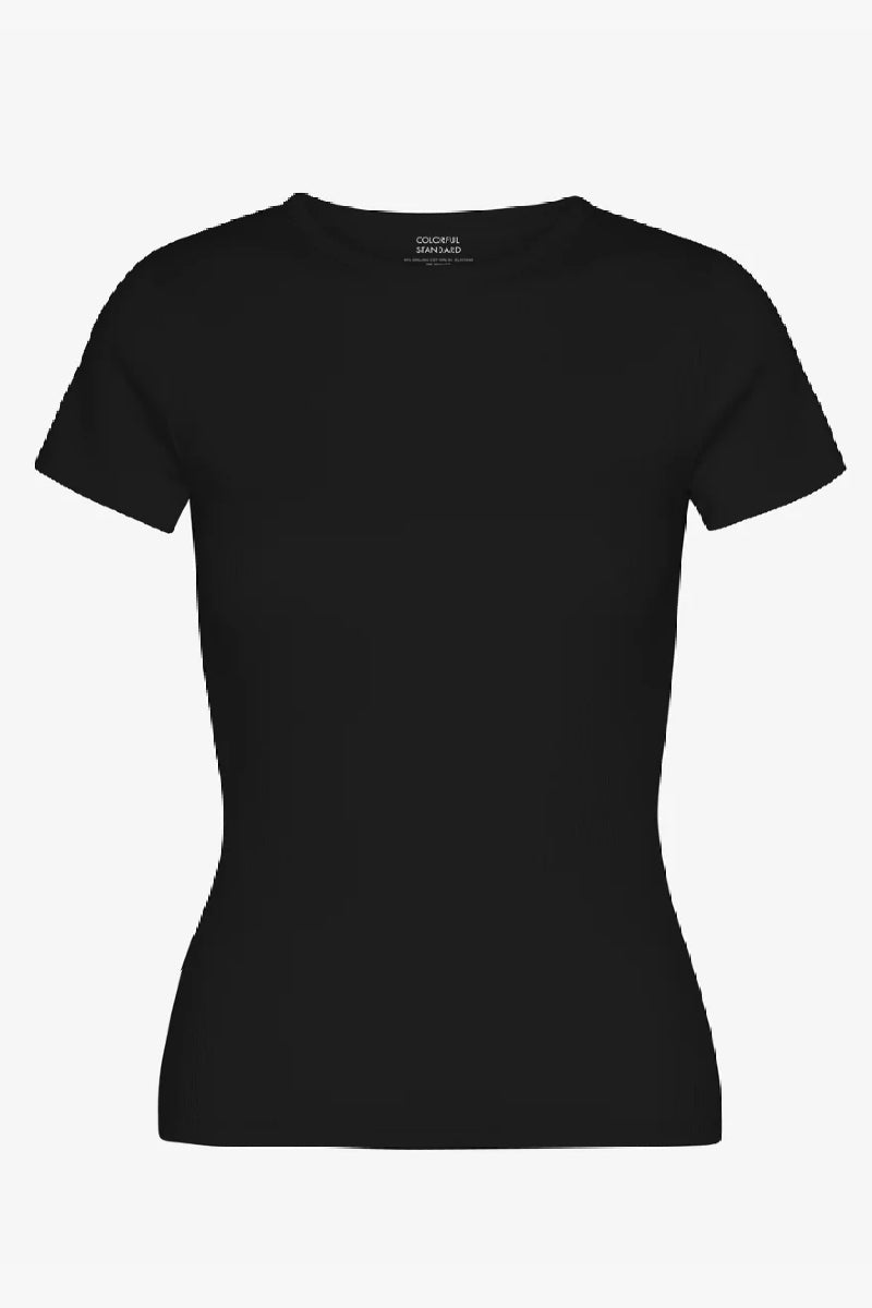 Colorful Standard Organic Rib SS T-Shirt - Deep Black