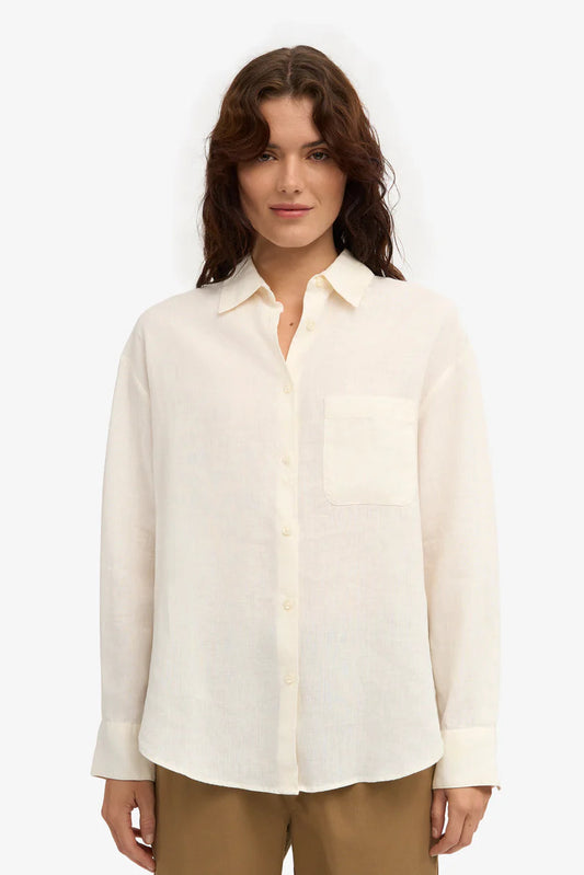 Colorful Standard Linen oversized shirt - Ivory white