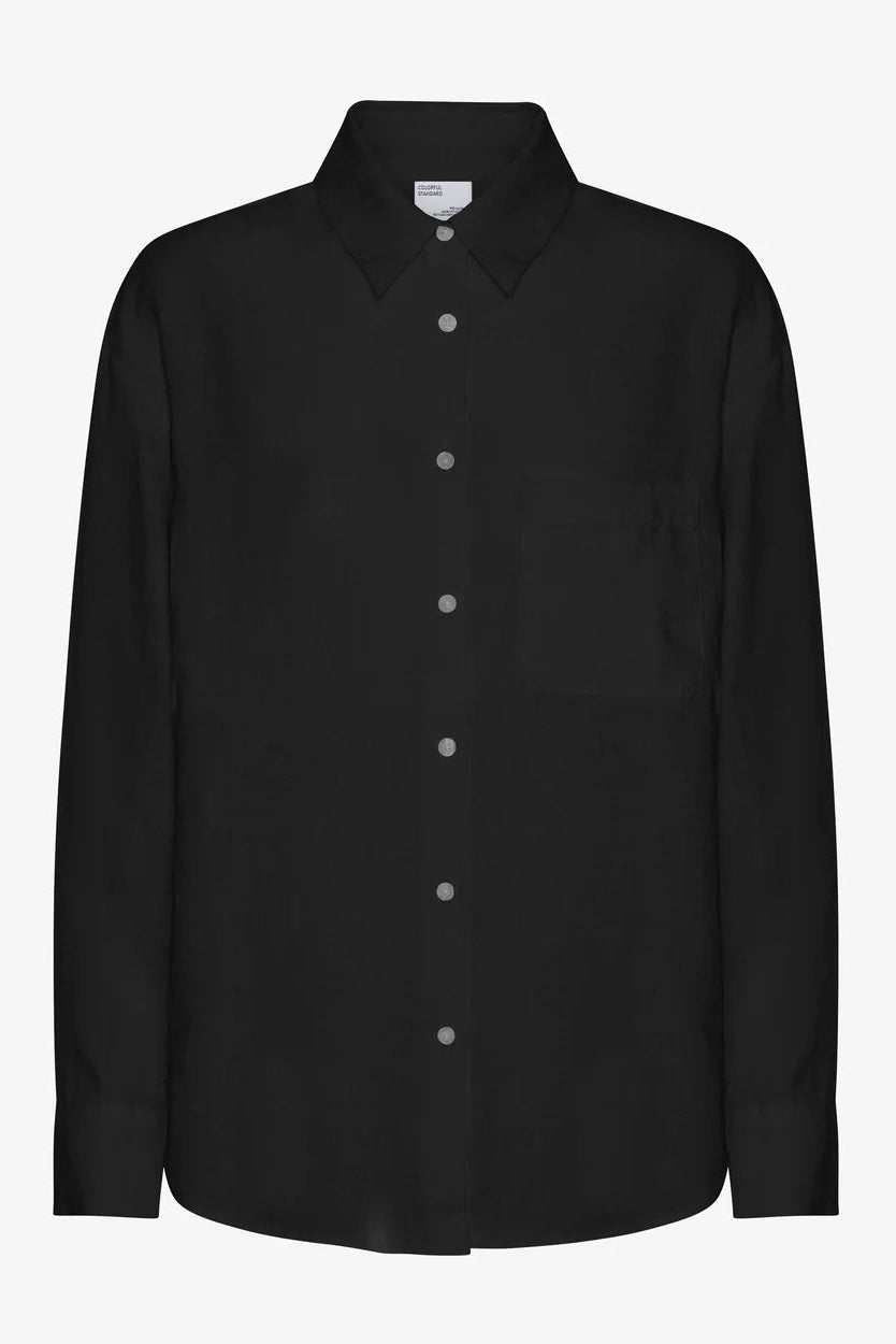 Colorful Standard Linen oversized shirt - deep black
