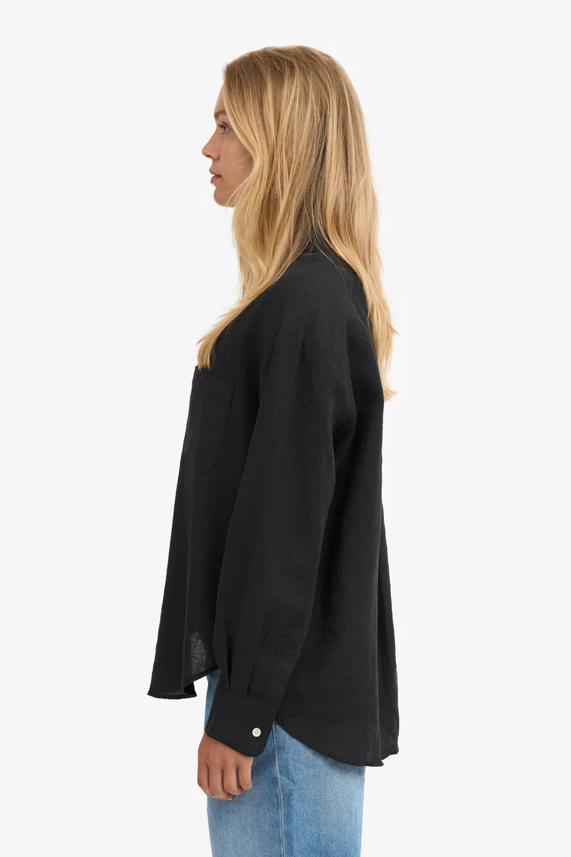 Colorful Standard Linen oversized shirt - deep black