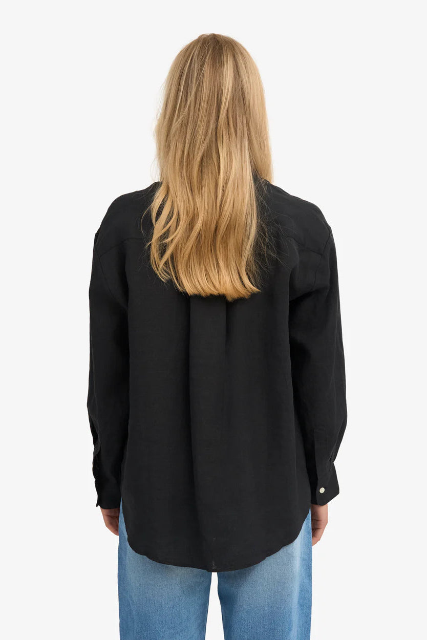 Colorful Standard Linen oversized shirt - deep black