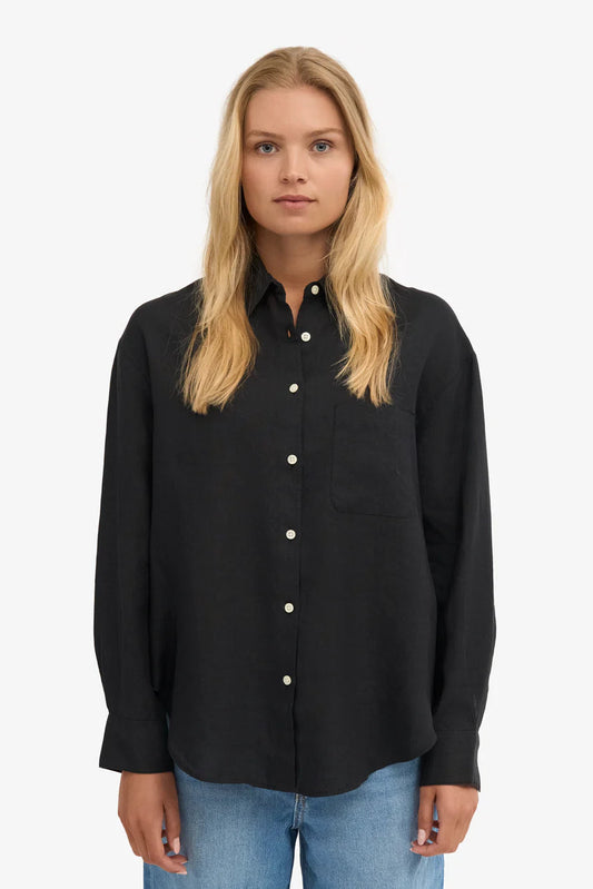 Colorful Standard Linen oversized shirt - deep black