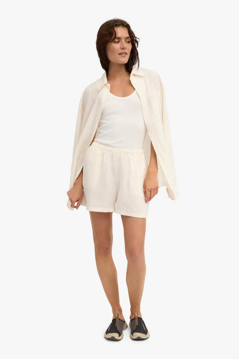 Colorful Standard Linen shorts - Ivory white