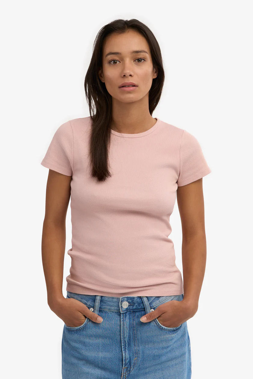 Colorful Standard Organic Rib SS t-shirt - Faded pink