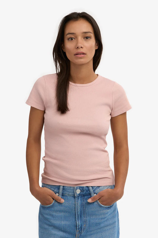 Colorful Standard Organic Rib SS t-shirt - Faded pink