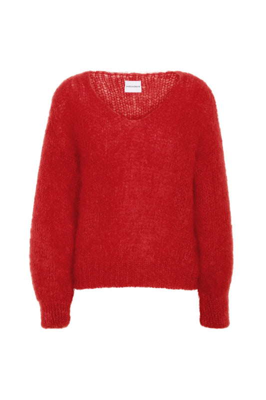 Americandreams Milana LS Mohair Knit - lipstick red