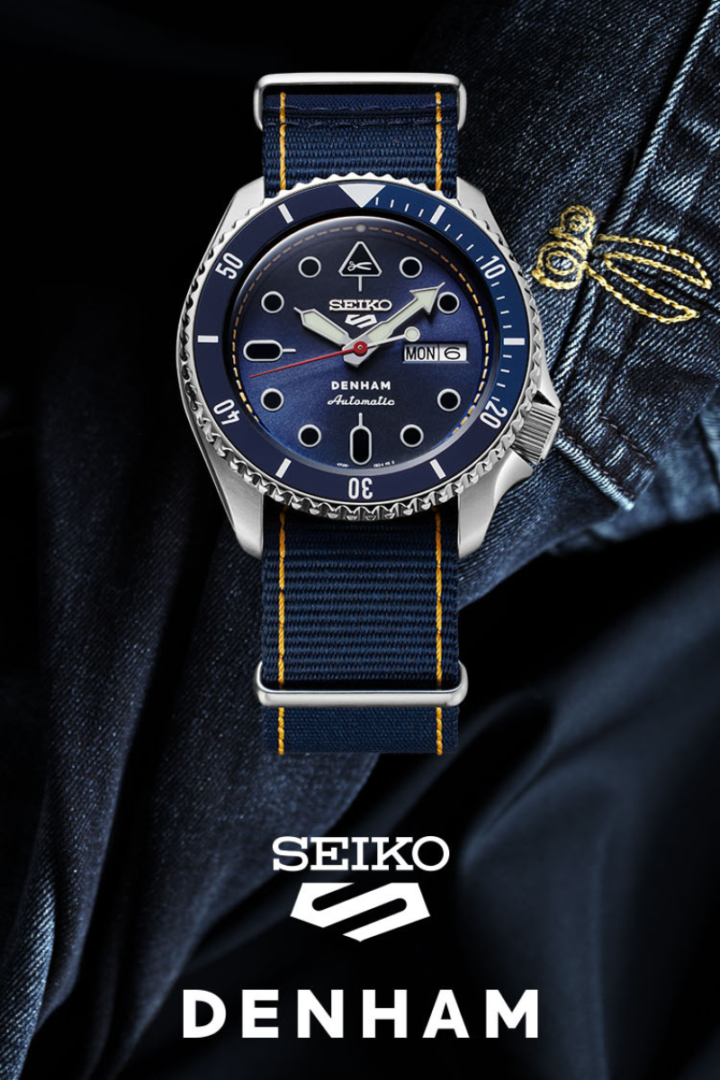 Denham x Seiko 5 - The Jeanmakers watch