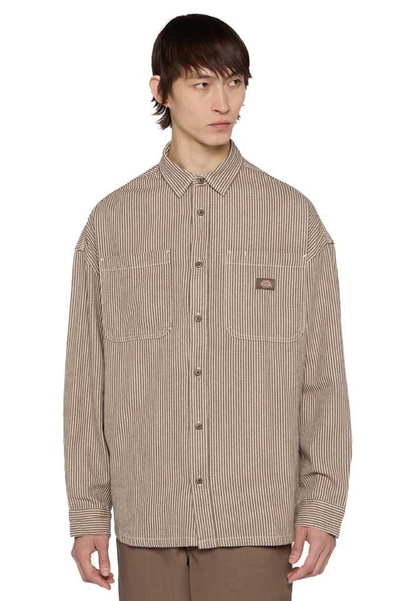 Dickies Hickory Shirt LS - Mushroom