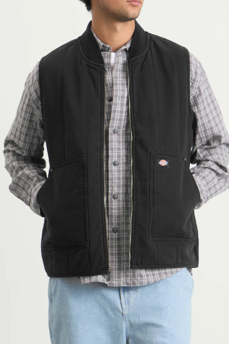 Dickies Quilted Canvas vest - black