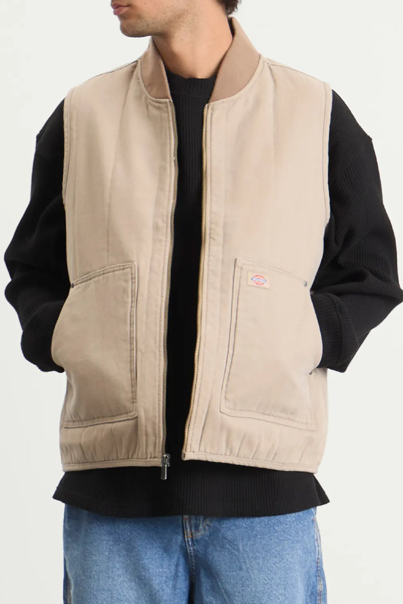 Dickies Quilted Canvas vest - desert sand
