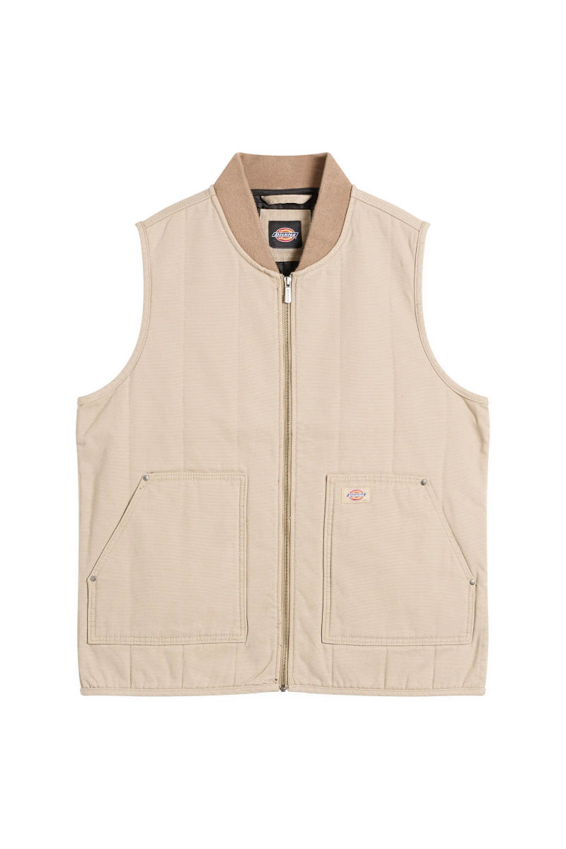 Dickies Quilted Canvas vest - desert sand