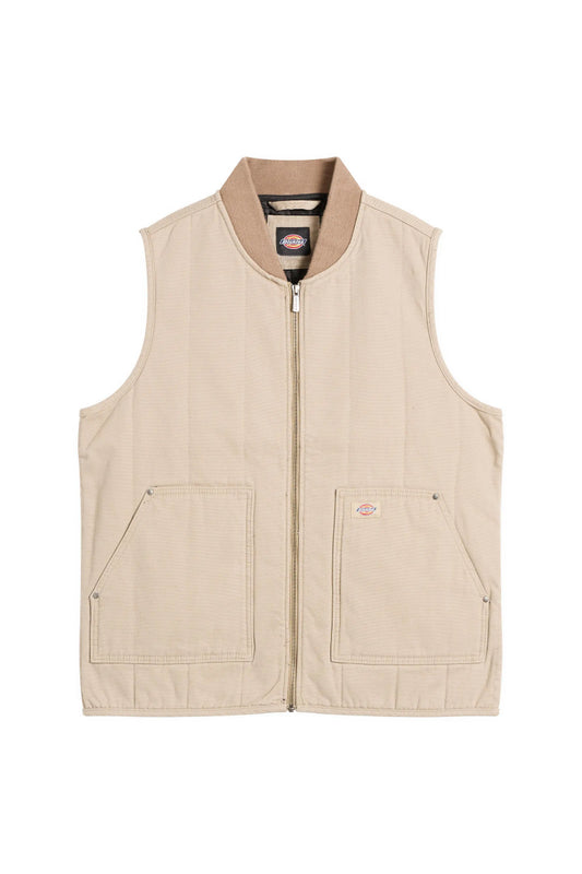 Dickies Quilted Canvas vest - desert sand
