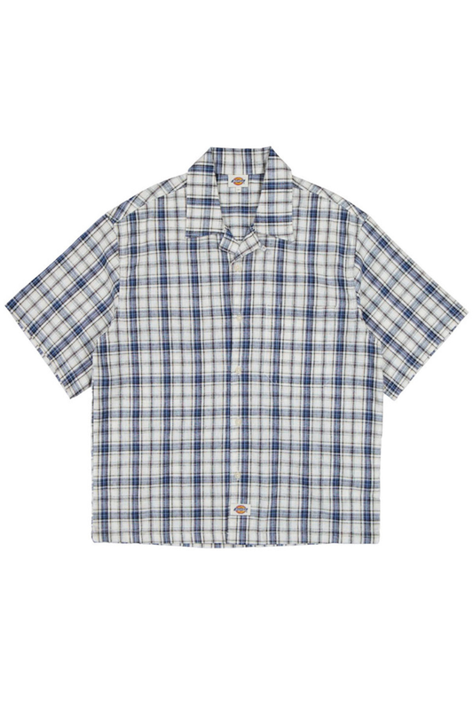 miesten ruudullinen lyhythihainen kauluspaita
