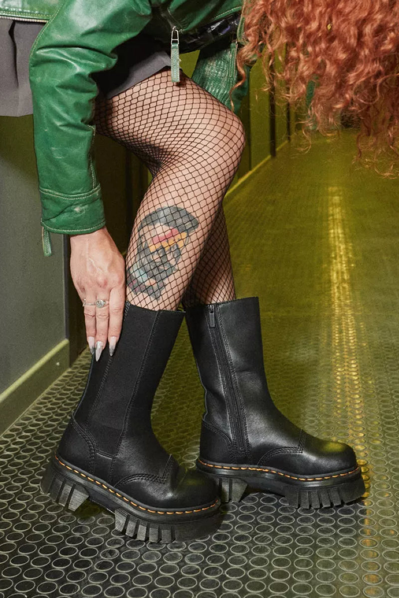 Dr. Martens Audrick Tall Chelsea Boots - Black Nappa Lux